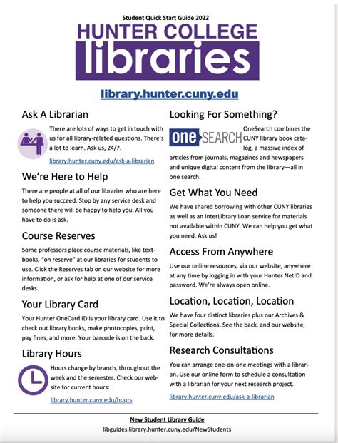 hunter college library hours|Campus Information .